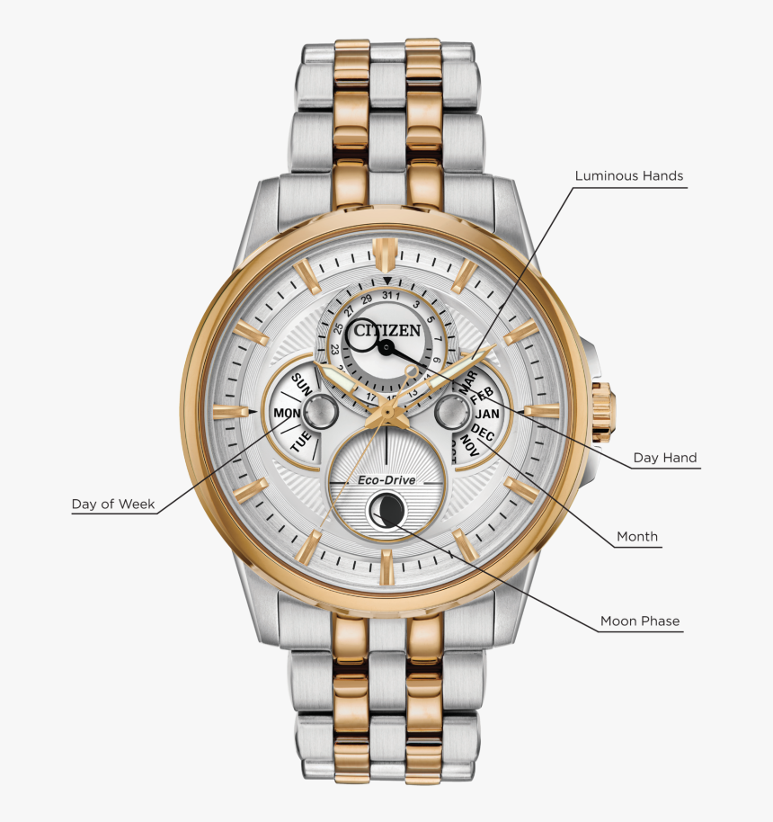 Calendrier Alternate View - Citizen Calendrier Moonphase, HD Png Download, Free Download