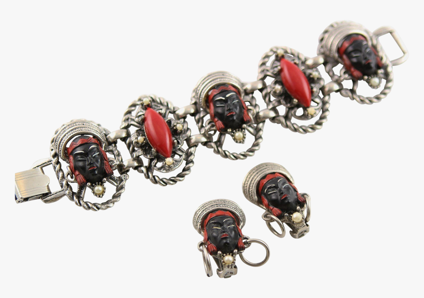 Jewelry Sets Vintage Selro Panel Bracelet Earring Set - Ruby, HD Png Download, Free Download