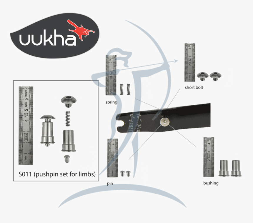 Uukha Ilf Pushpin Set For Limbs - Calipers, HD Png Download, Free Download