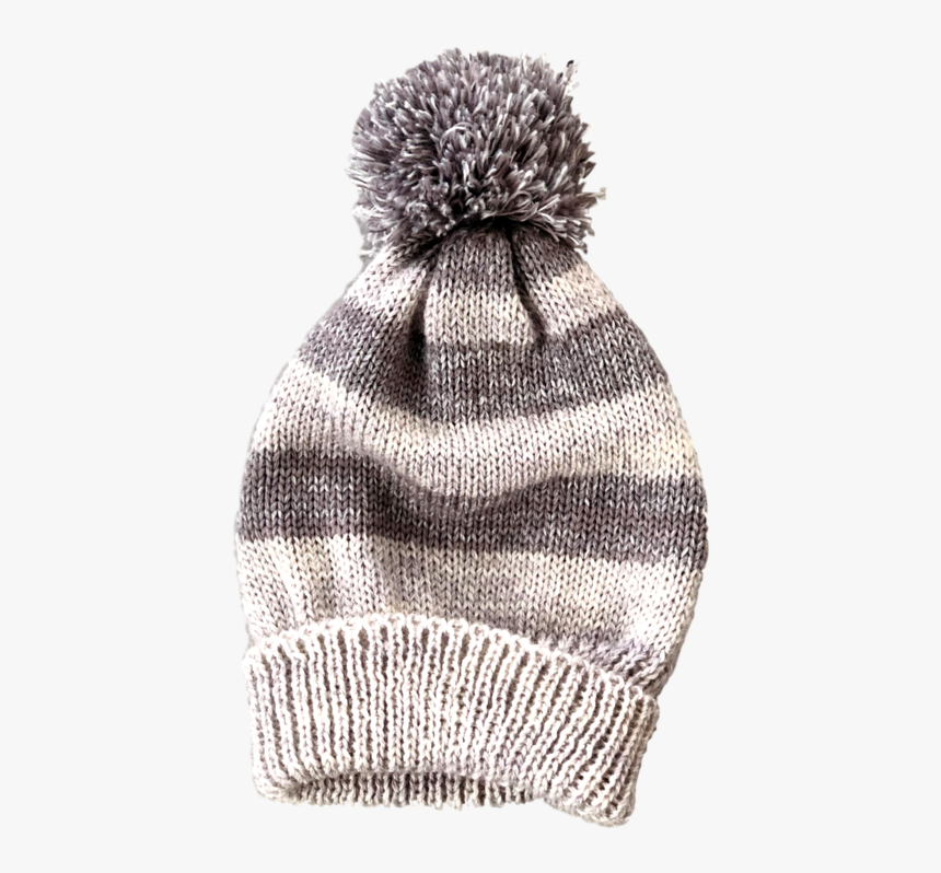 Grey Pom Pom Hat , Png Download - Beanie, Transparent Png, Free Download