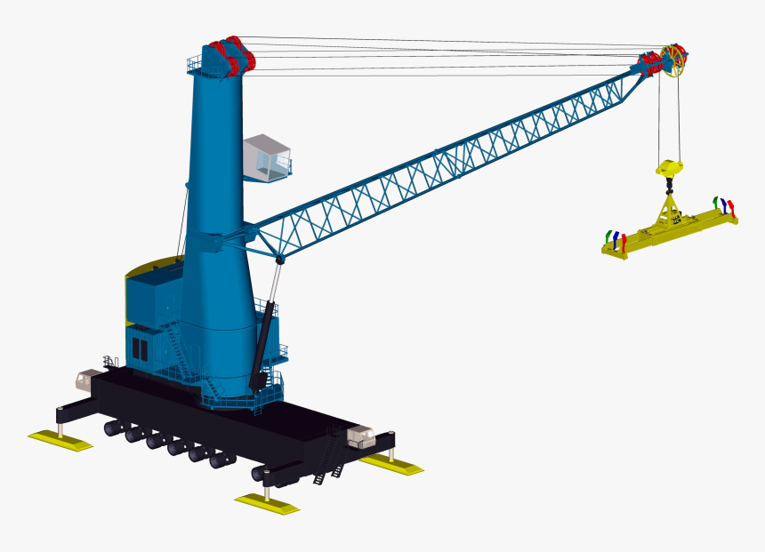 Mobile Harbor Crane - Harbour Mobile Crane Png, Transparent Png, Free Download