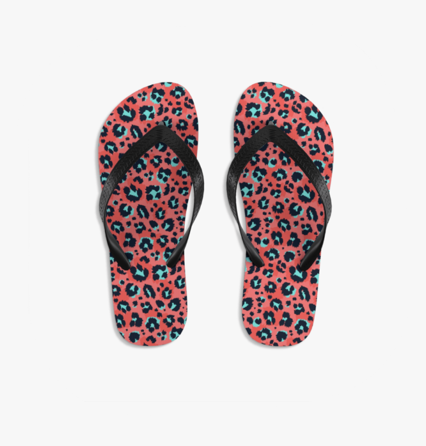 Leopard Print Flip Flops - Flip-flops, HD Png Download, Free Download