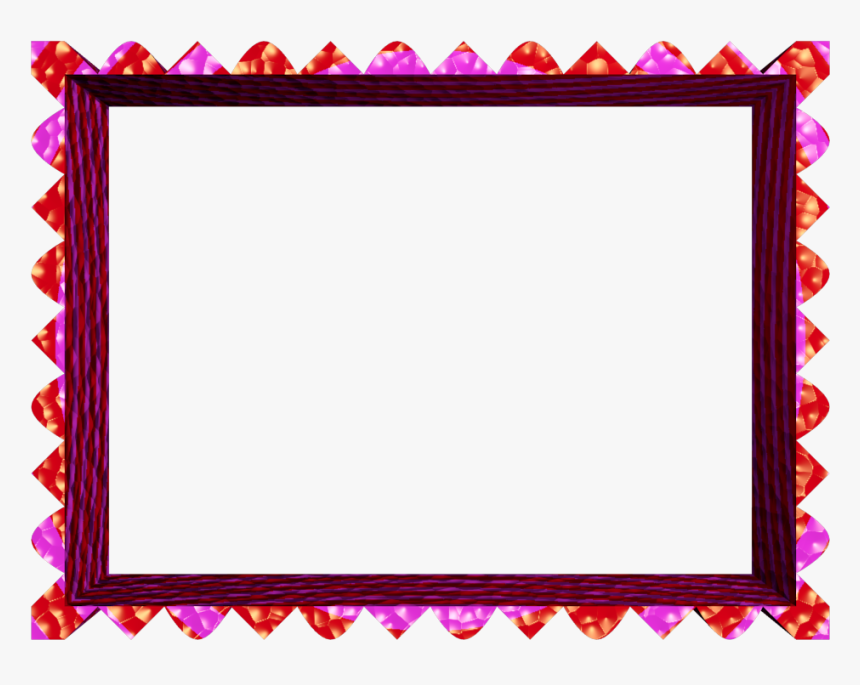 Fancy Loop Cut Border In Pink Red Color, Rectangular - Clip Art, HD Png Download, Free Download