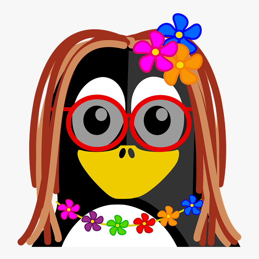 Hippie Penguin Clipart - Penguins, HD Png Download, Free Download