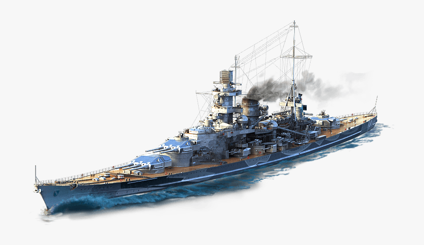 Battleship Drawing Simple - Wows Scharnhorst Black, HD Png Download, Free Download