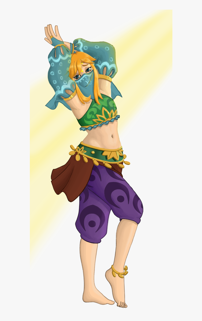 Breath Of The Wild - Breath Of The Wild Link Gerudo Outfit, HD Png Download  - kindpng