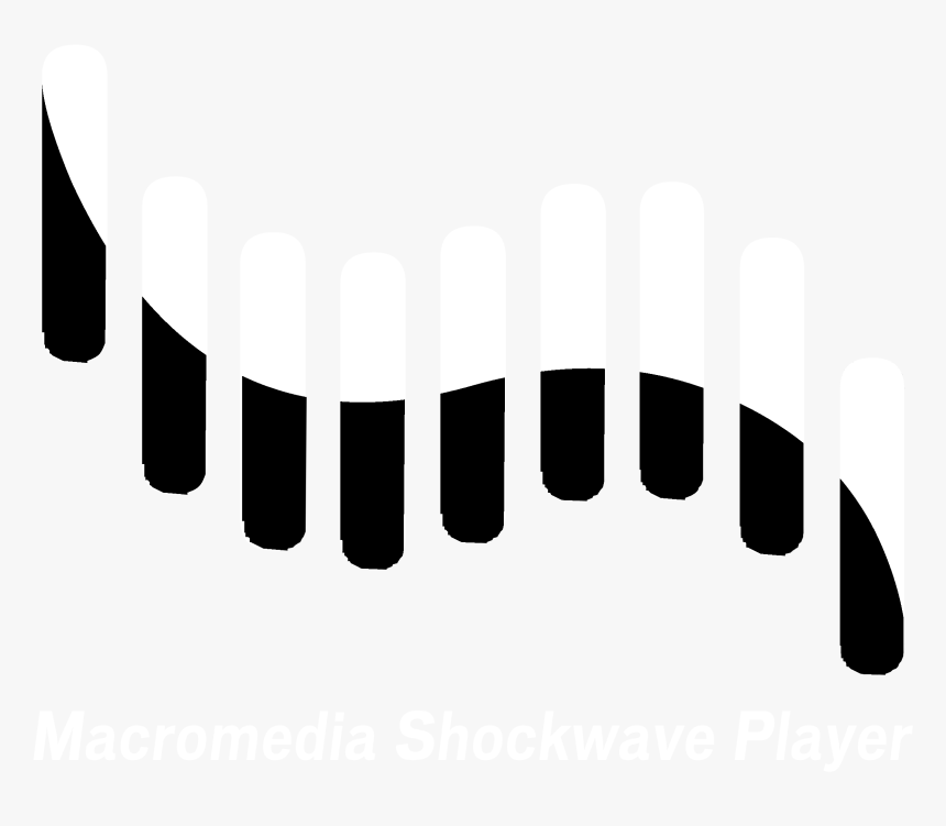 Macromedia Shockwave Player Logo Black And White ,, HD Png Download, Free Download