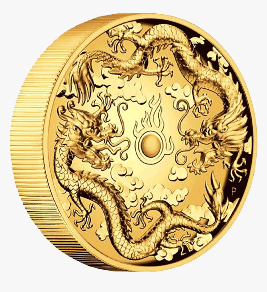 Ibau019055 1 - 2 Oz High Relief Gold Coin Dragon, HD Png Download, Free Download