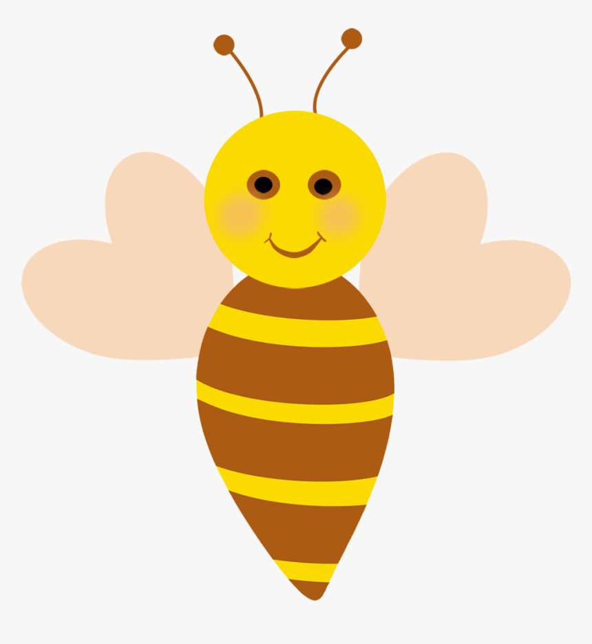 Bee With Heart Shaped Wings - Honeybee, HD Png Download, Free Download