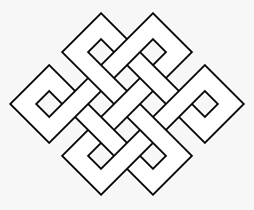 Coloring Page Endless Knot Clip Arts - Endless Knot Buddhism Png, Transparent Png, Free Download