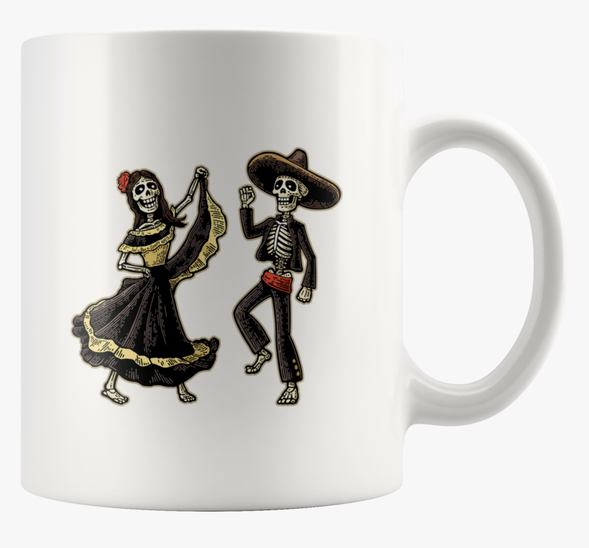 Day Of The Dead Dancing Couple 11oz Mug - Day Of The Day Dead Cartoon Dancer, HD Png Download, Free Download