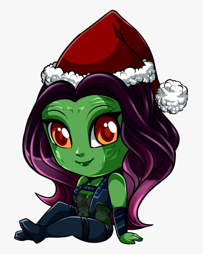 Drawing Marvel Gamora Png Transparent Library - Chibi Guardians Of The Galaxy Gamora, Png Download, Free Download