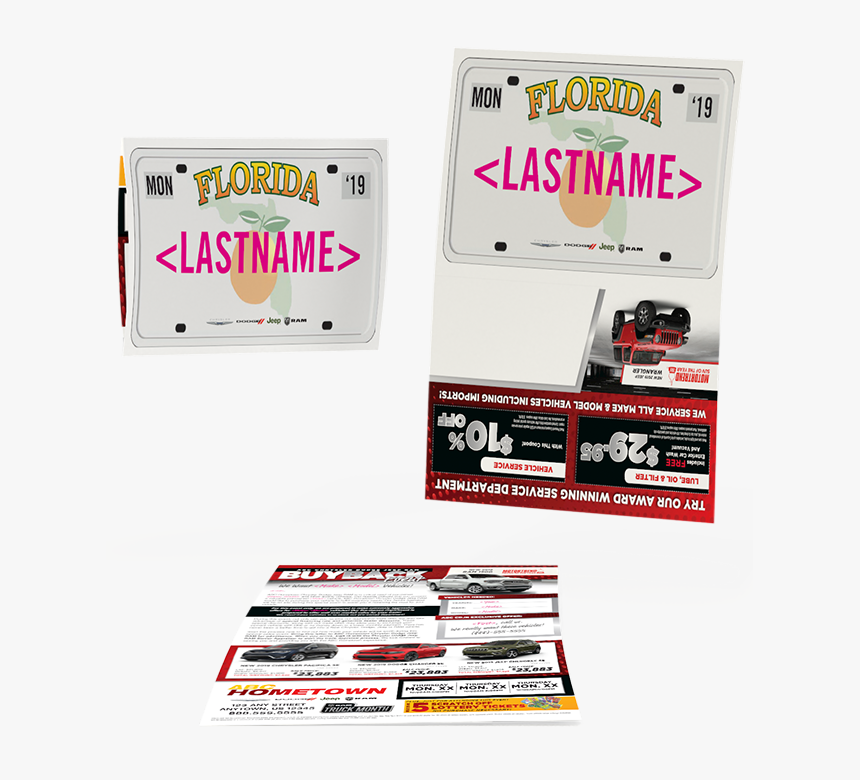 License Plate Self Mailer With State Specific Plate - Parallel, HD Png Download, Free Download