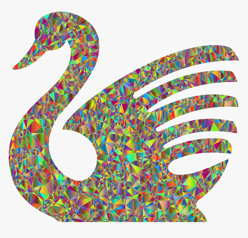 Line,goose,mute Swan - Polychromatic Design, HD Png Download, Free Download