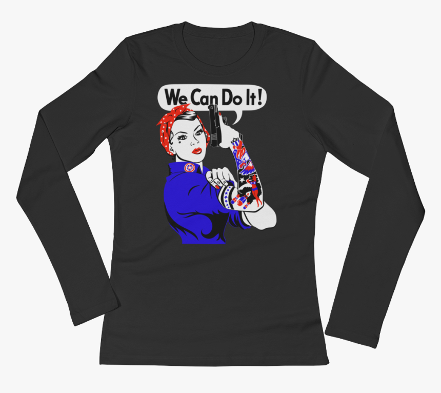 Women"s Rosie The Riveter Long Sleeve - Dog Life T Shirt, HD Png Download, Free Download