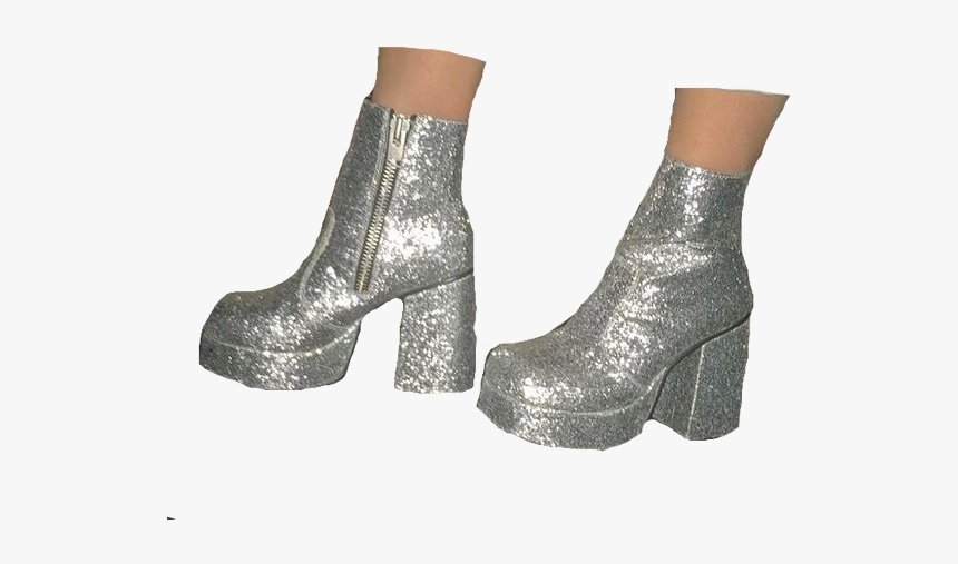 #glitter #shoes #shoe #glittershoes #silver #sparkle - High Heels, HD Png Download, Free Download