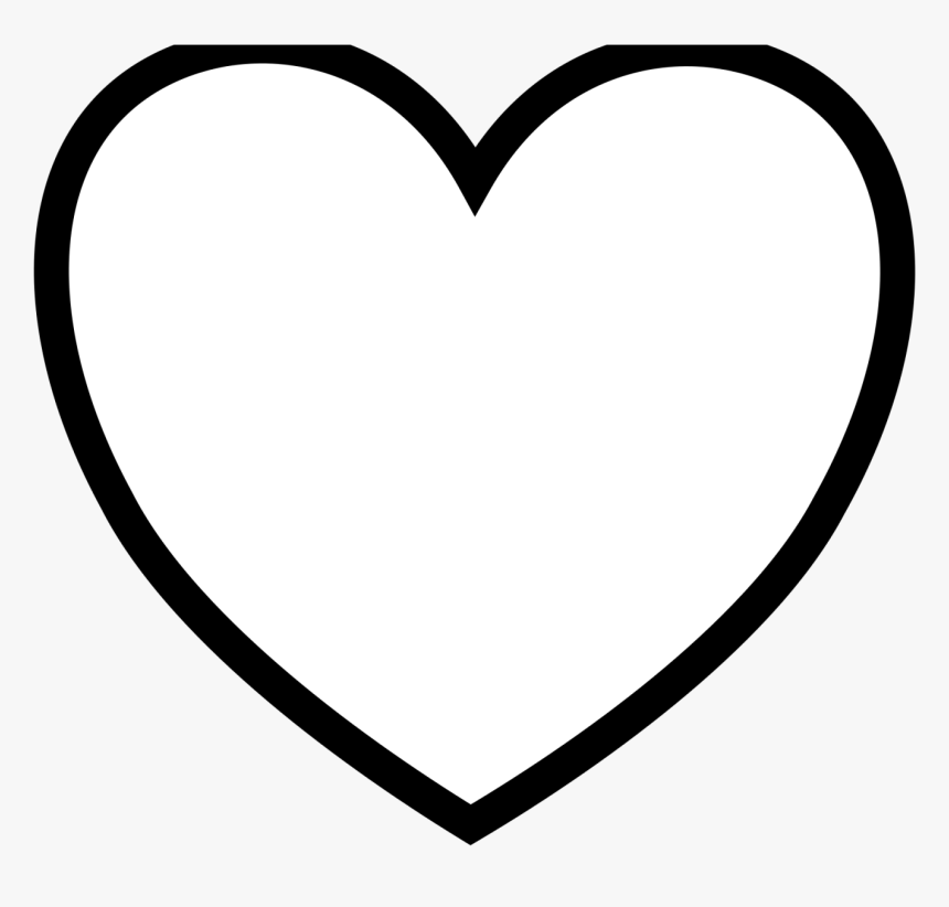 Coloring Page Of A Heart Transparent Heart Png White Png Download Kindpng