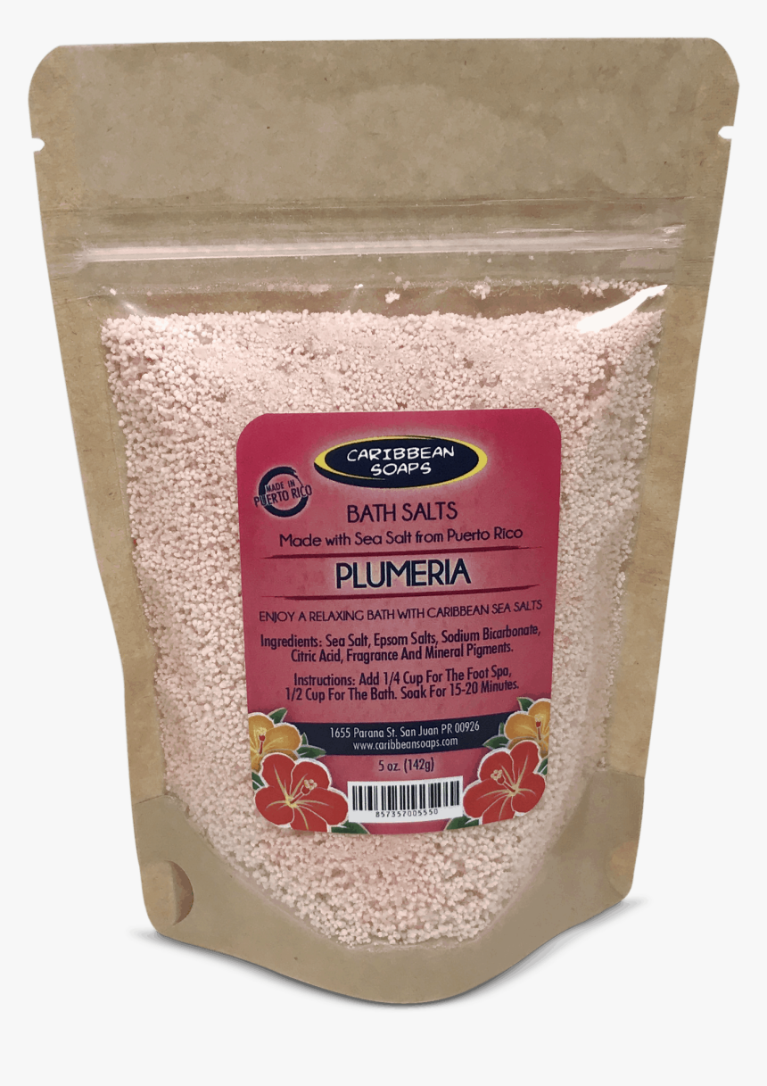 Bath Salts Plumeria Made With Local Sea Salt Prepared - Whole Grain, HD Png Download, Free Download