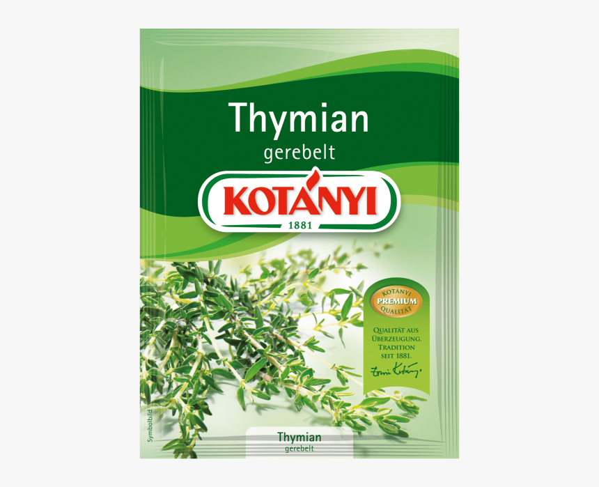 Kotányi Thymian Gerebelt Im Brief - Thymian Kotanyi, HD Png Download, Free Download