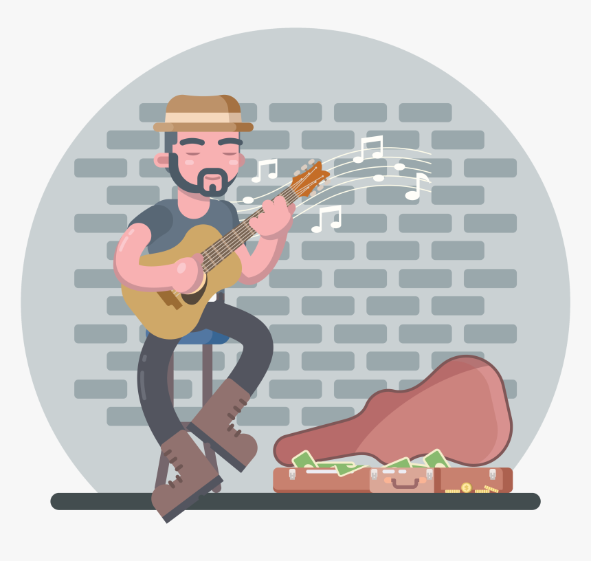 Transparent Musician Png - Street Musician Animated Gif, Png Download, Free Download