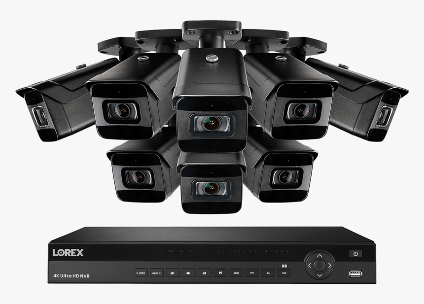 16 Channel 4k Nocturnal Ip Nvr System With Eight 4k - Ip Camera, HD Png Download, Free Download