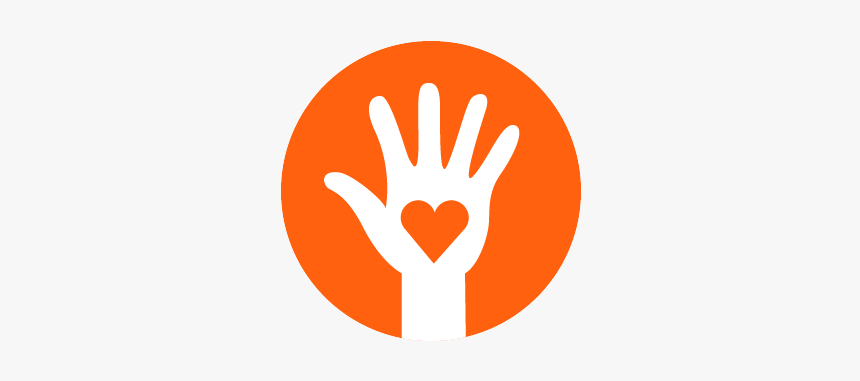 Heart On Hand Icon - Emblem, HD Png Download - kindpng