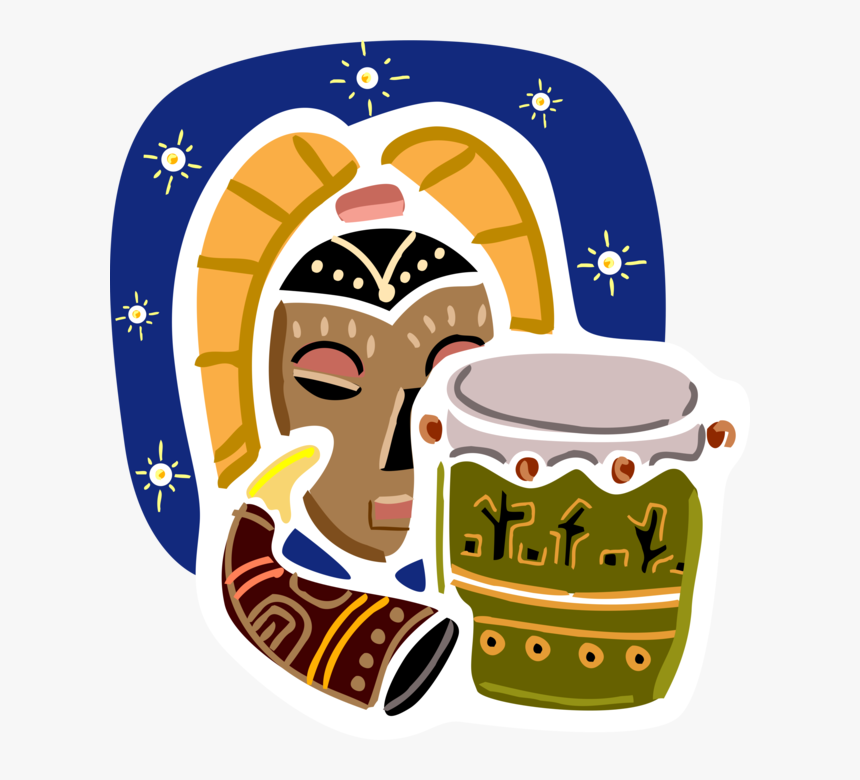 Vector Illustration Of African Djembe Skin-covered, HD Png Download, Free Download