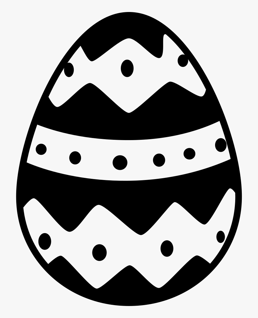 Easter Egg With One Horizontal Straight Line And Two - Easter Eggs Svg