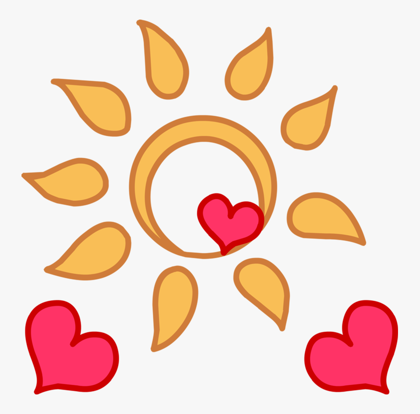 Sun And Hearts Cutie Mark Clipart , Png Download - Sun Heart Cutie Mark, Transparent Png, Free Download