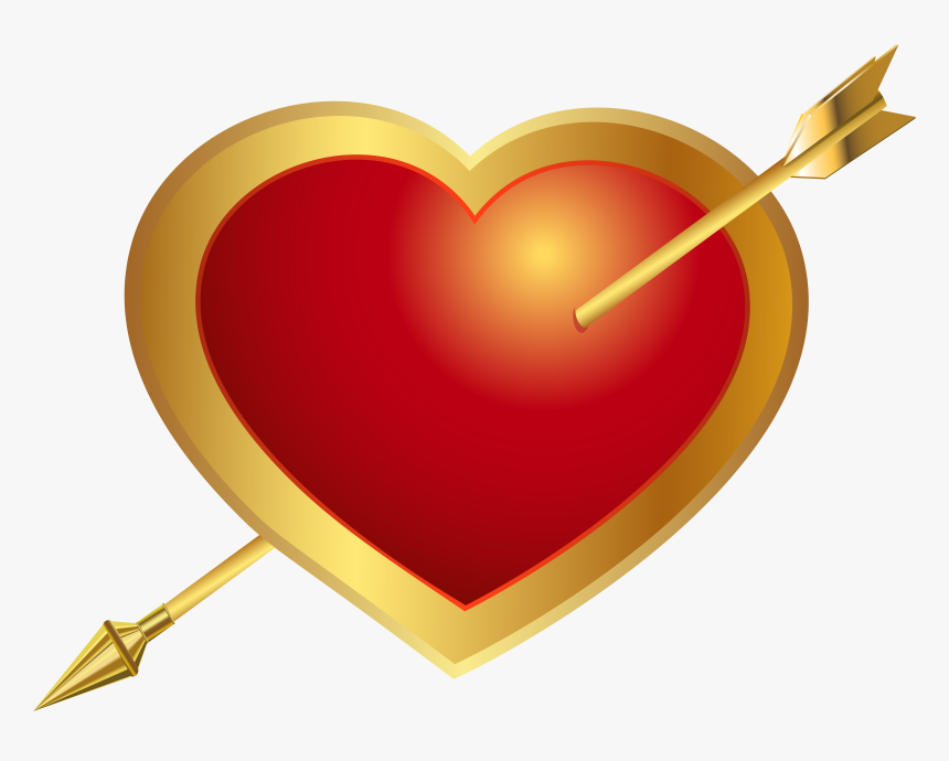 Clip Art Heart With Arrow Png, Transparent Png, Free Download