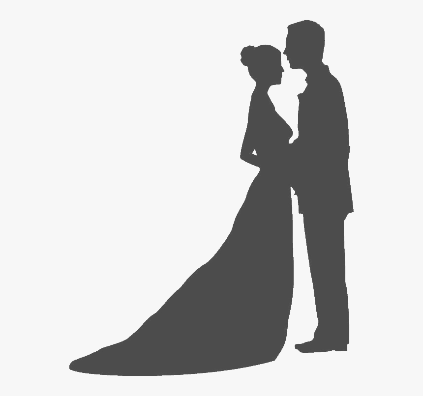 Wedding Invitation Bridegroom Clip Art - Bride And Groom Silhouette, HD Png Download, Free Download
