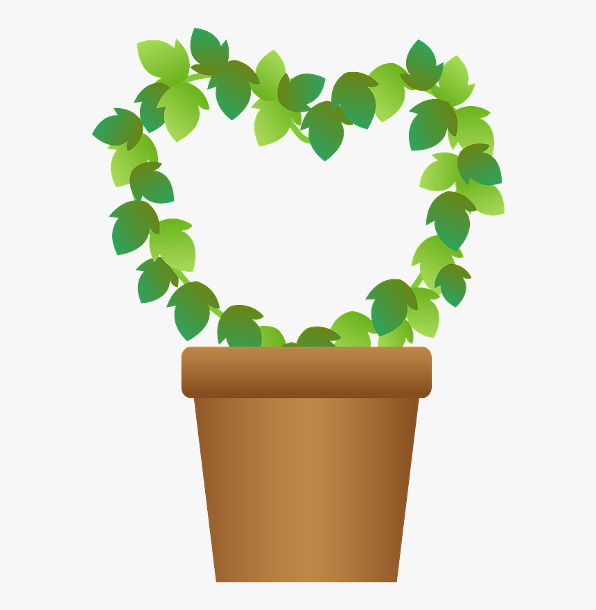 Heart Ivy Clipart - Flowerpot, HD Png Download, Free Download