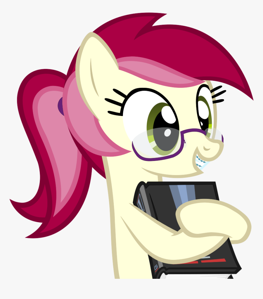 Kody02, Book, Braces, Earth Pony, Female, Glasses, - Cartoon, HD Png Download, Free Download