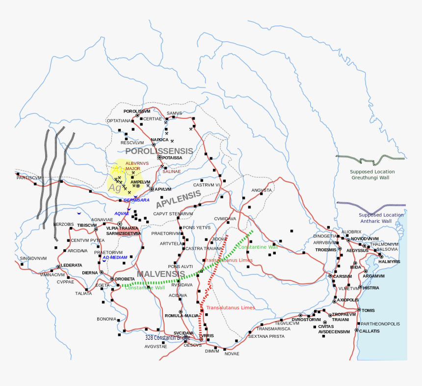 Map Of Roman Dacia, HD Png Download, Free Download