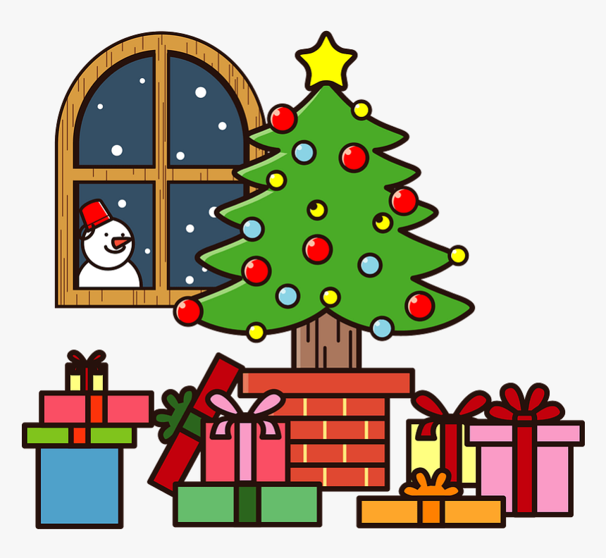 Christmas Tree Gifts Clipart ツリー プレゼント クリスマス イラスト Hd Png Download Kindpng