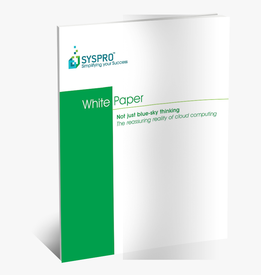 Syspro Cloud Computing White Paper - Paper, HD Png Download, Free Download