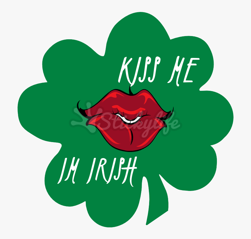 Kiss Me Im Irish Png - Four-leaf Clover, Transparent Png, Free Download