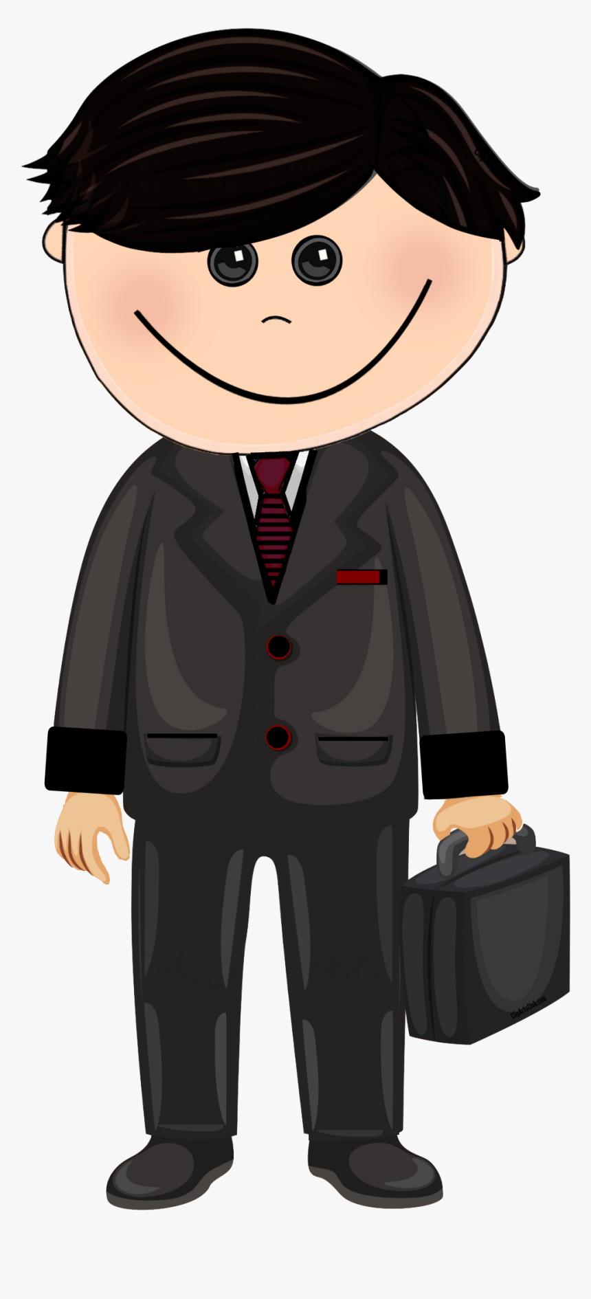 Black Hair, Male Executive, Ceo, President, Business - Illustration, HD Png Download, Free Download