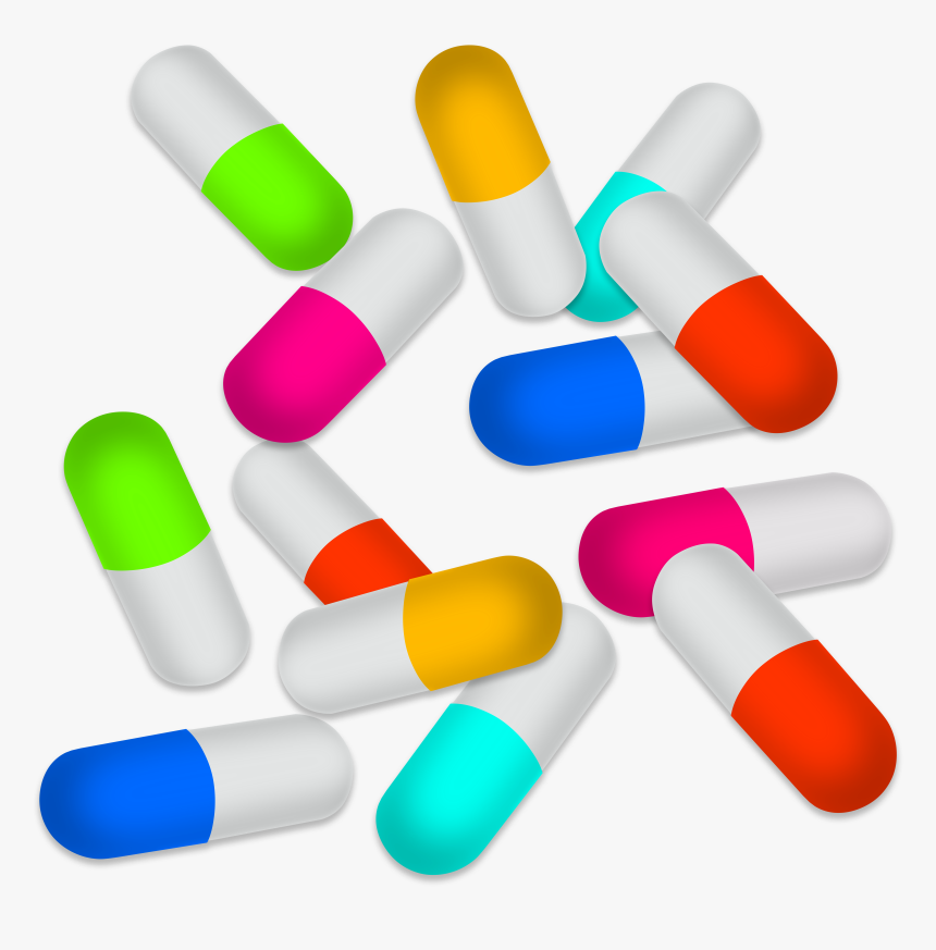 Colored Pills Png Clip Art, Transparent Png, Free Download