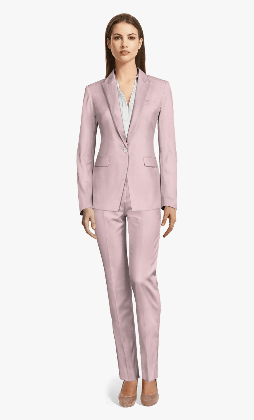 Green Cotton Wide Leg Pant Suit With Peak Lapels"

	 - Traje Falda Rosa, HD Png Download, Free Download