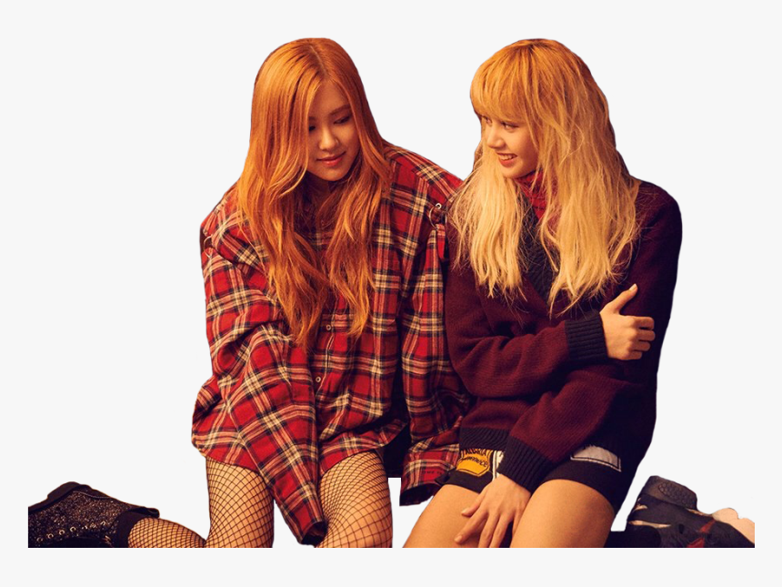 Rosé Lisa For Nylon - Blackpink Red Flannel, HD Png Download, Free Download