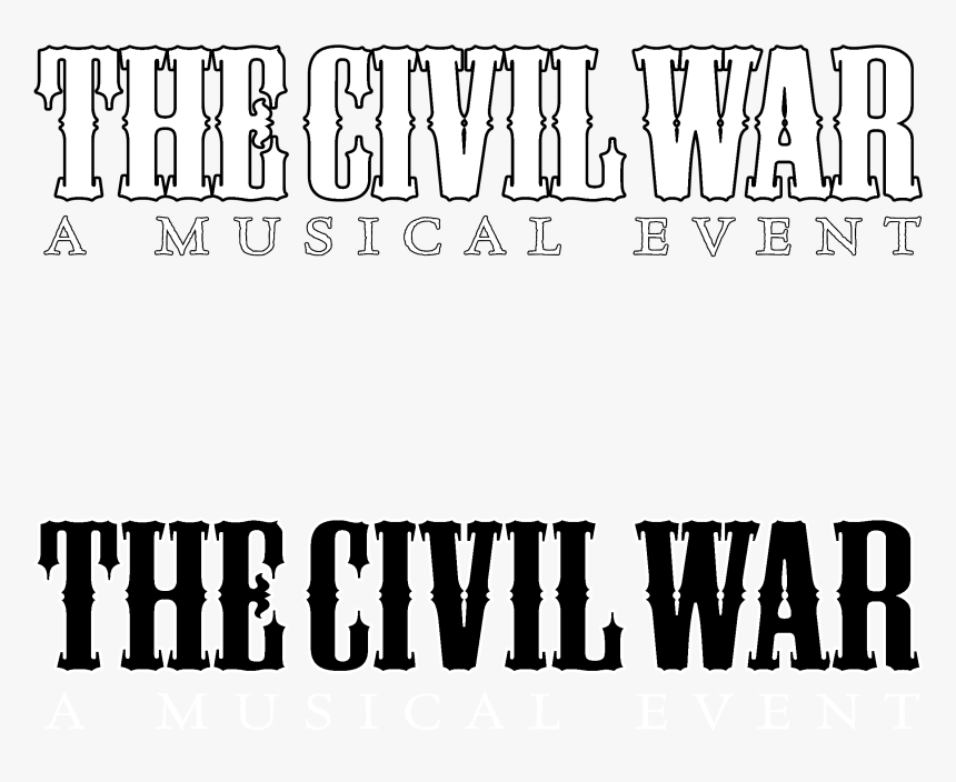 The Civil War Logo Black And White - Calligraphy, HD Png Download, Free Download