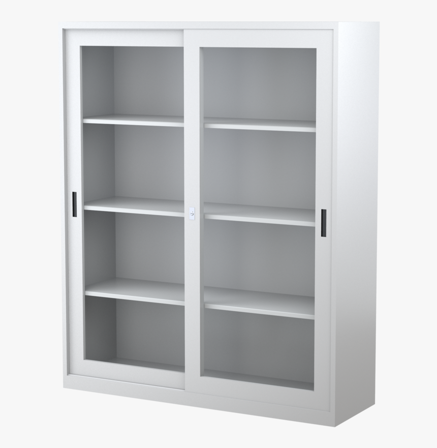 Glass Door Cabinet - Bookcase, HD Png Download, Free Download