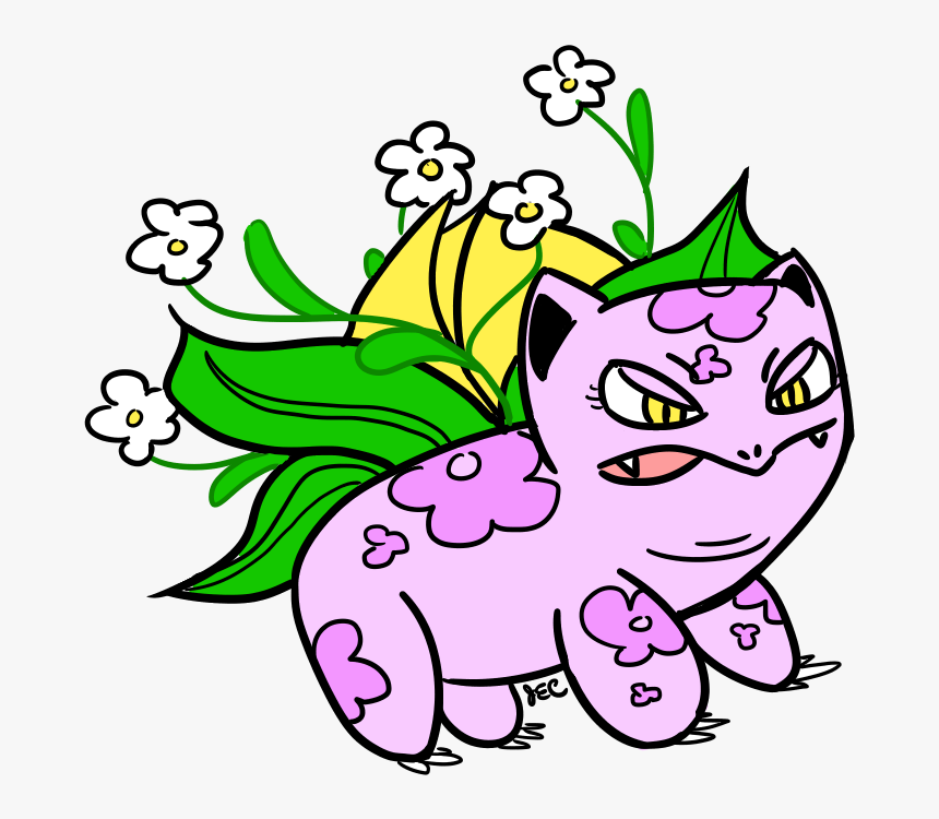 002-ivysaur Grass/fairy Type Fairy Type Ivysaur"s Bulb - Cartoon, HD Png Download, Free Download