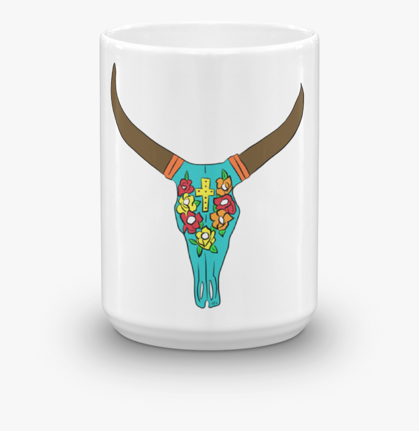 Boho Cow Skull Mug - Bull, HD Png Download, Free Download