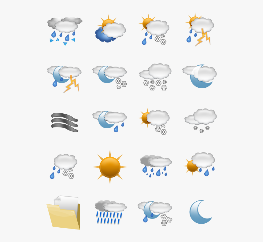 Yahoo Weather Icons Png - Weather Icons Transparent, Png Download, Free Download