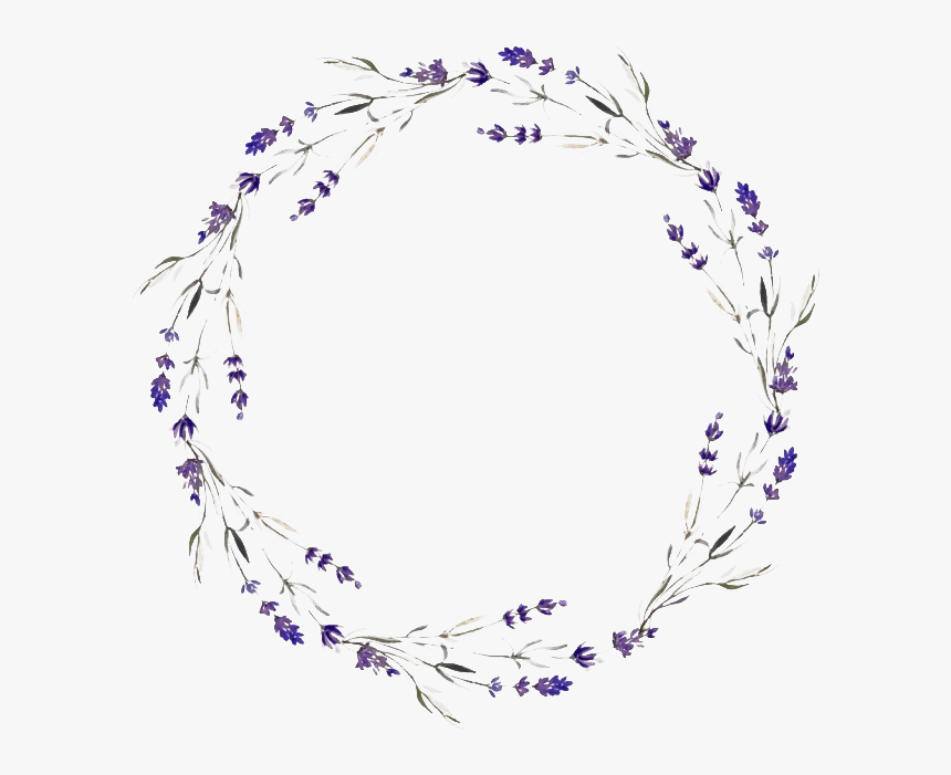 Lilac Wreath Png High-quality Image - Purple Flowers Watercolor