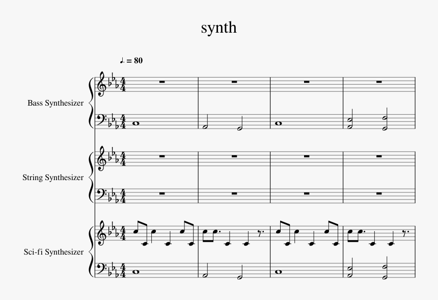 Tommy Gun Synth - Coldplay Clocks Sheet Music, HD Png Download, Free Download