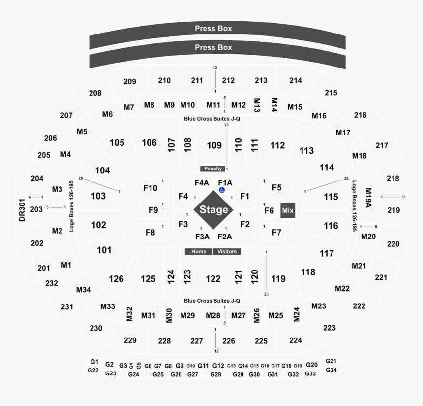 Little Caesars Arena Panic At The Disco , Png Download - Little Caesars Arena Seating Roger Waters, Transparent Png, Free Download