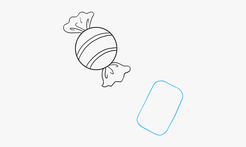 How To Draw Candy - Easy Candy Drawing, HD Png Download - kindpng
